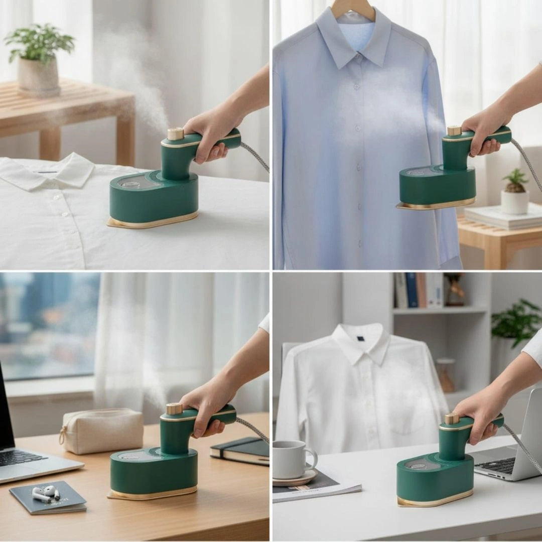Rotating head ironing shirt collar