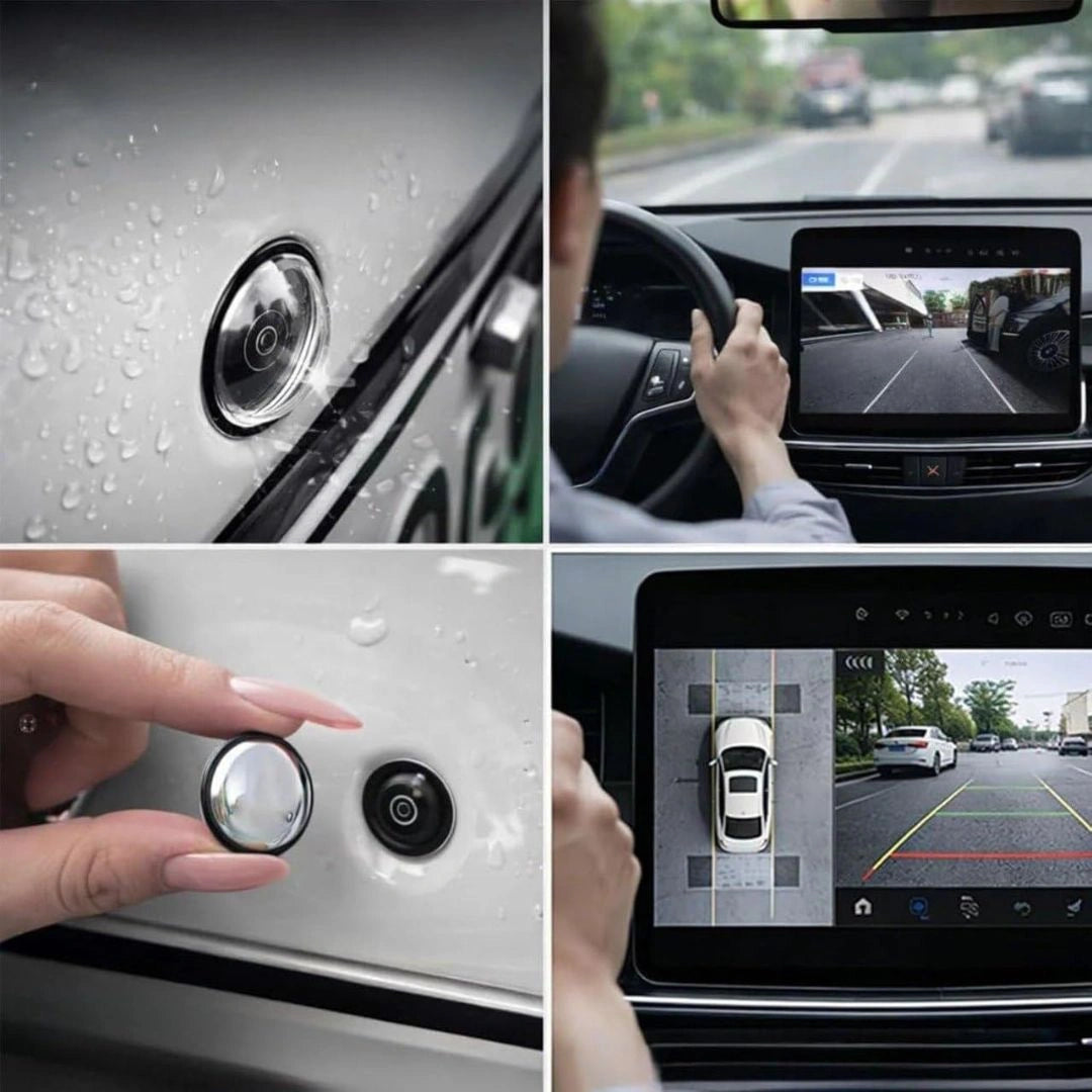 Lens protector applied on car rear camera