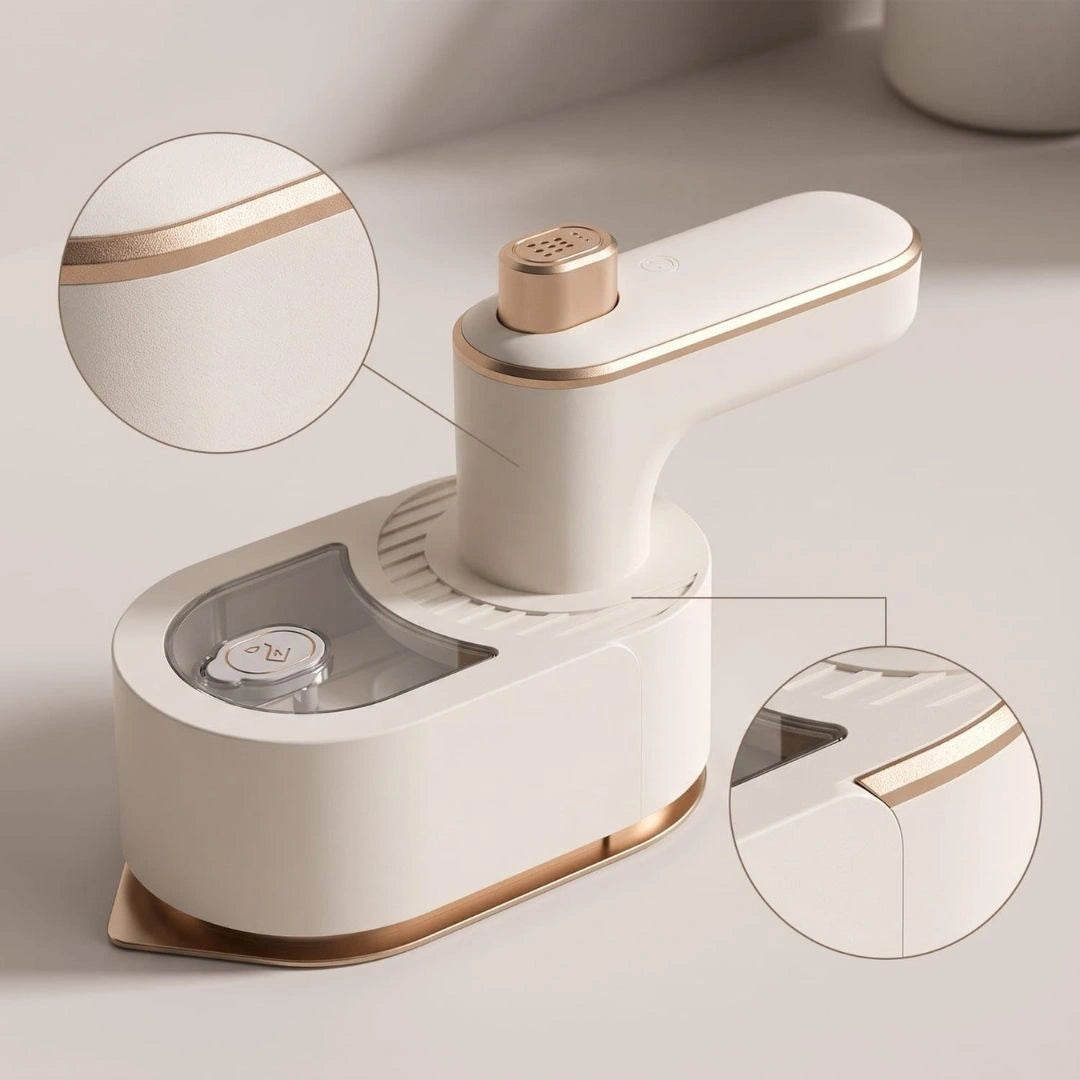 Compact iron fitting inside travel suitcase