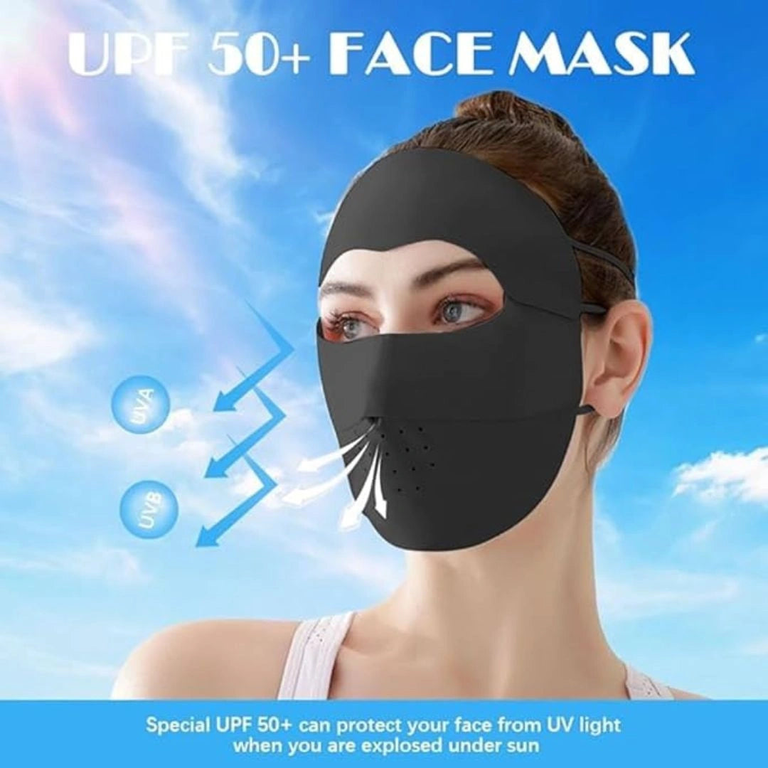 Sun mask full face and neck coverage view